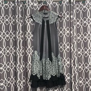 Fun & Cute Gray Lace Dress